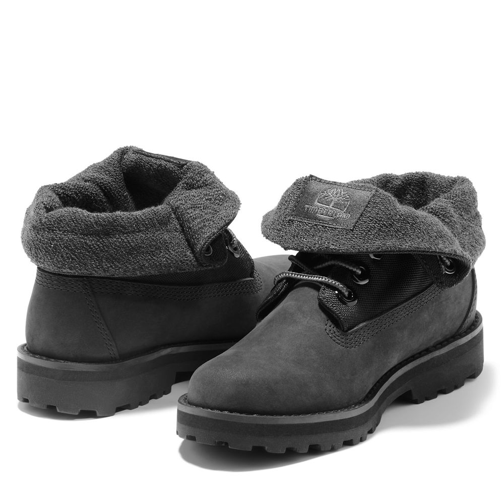 Timberland Αθλητικα Παπουτσια Παιδικα Μαυρα - Junior Courma Roll-Top Boots - Greece 4389156-TP